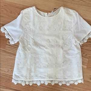 flower detail blouse